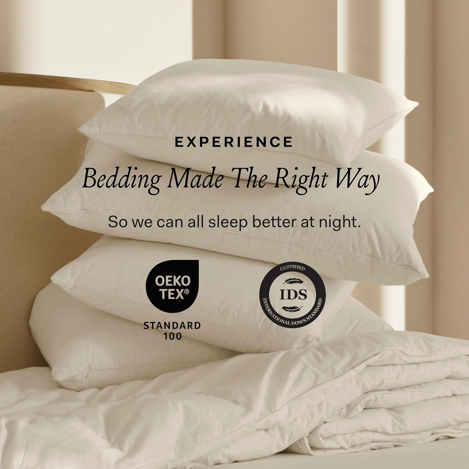 imageBOLL ampamp BRANCH Down Chamber Pillow Medium Standard Naturally Cooling Shell Premium Comfort Superior Support CrueltyFree IDS Certified DownKing Medium Density