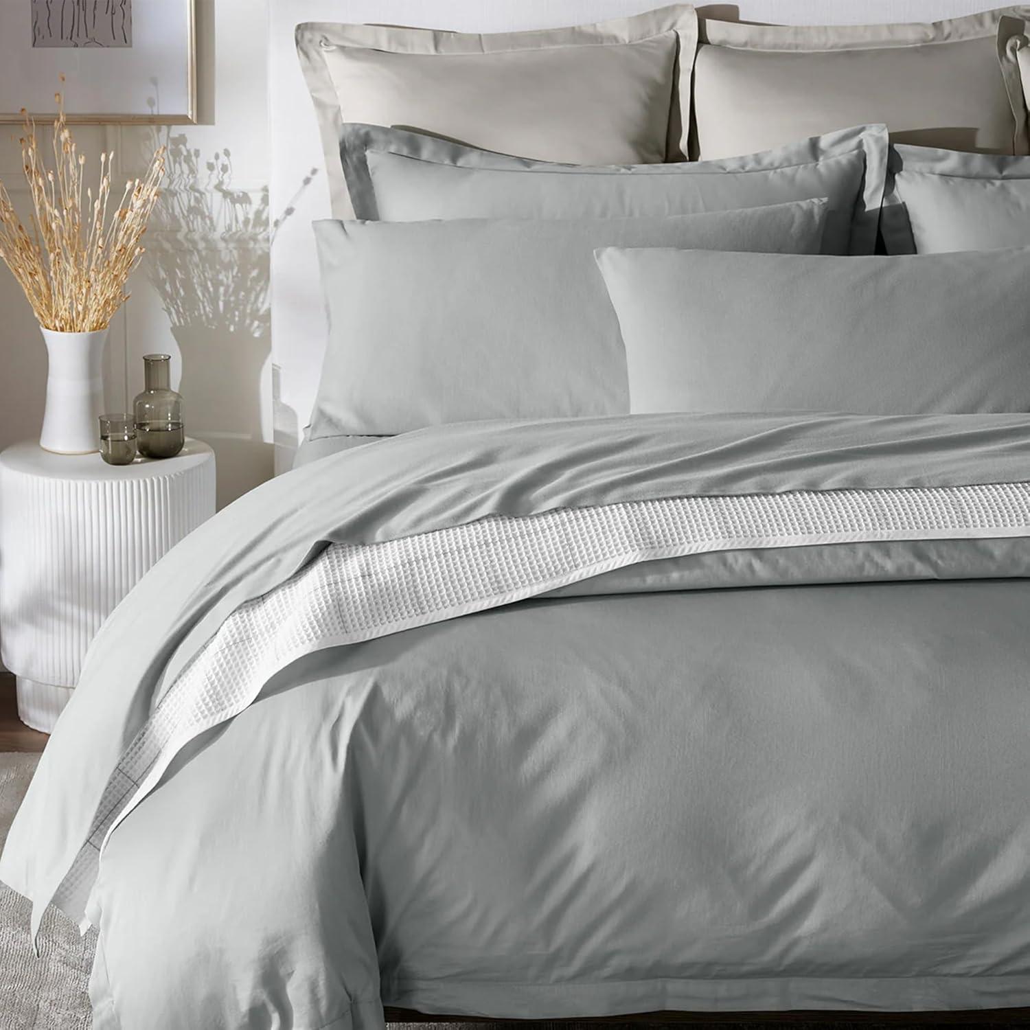 imageBOLL ampamp BRANCH Flannel Fine Line Stripe Pillowcase Set King CreamOak Luxury 100 Organic Cotton 2 Pillowcases Included Velvety Soft Warm ampamp Breathable for Every SeasonShore