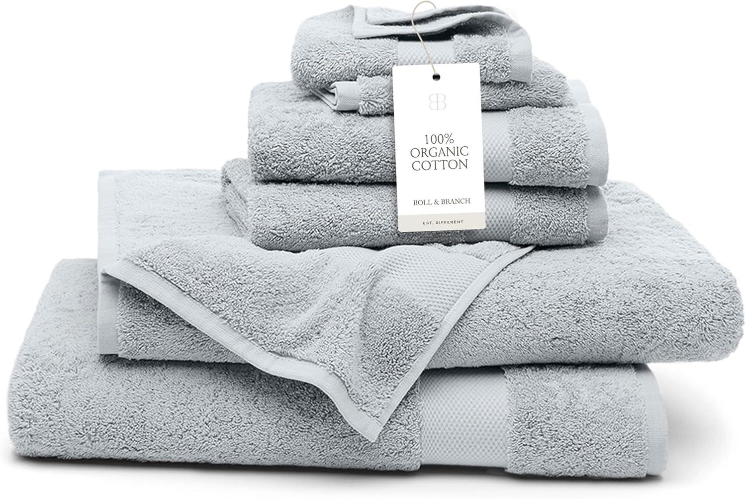 imageBOLL ampamp BRANCH Plush Bath Towel Set Holly 6 Piece Includes 2 Bath Towels 2 Hand Towels ampamp 2 Washcloths 100 Organic Cotton Ultra Soft ampamp Luxurious Quick AbsorbingShore