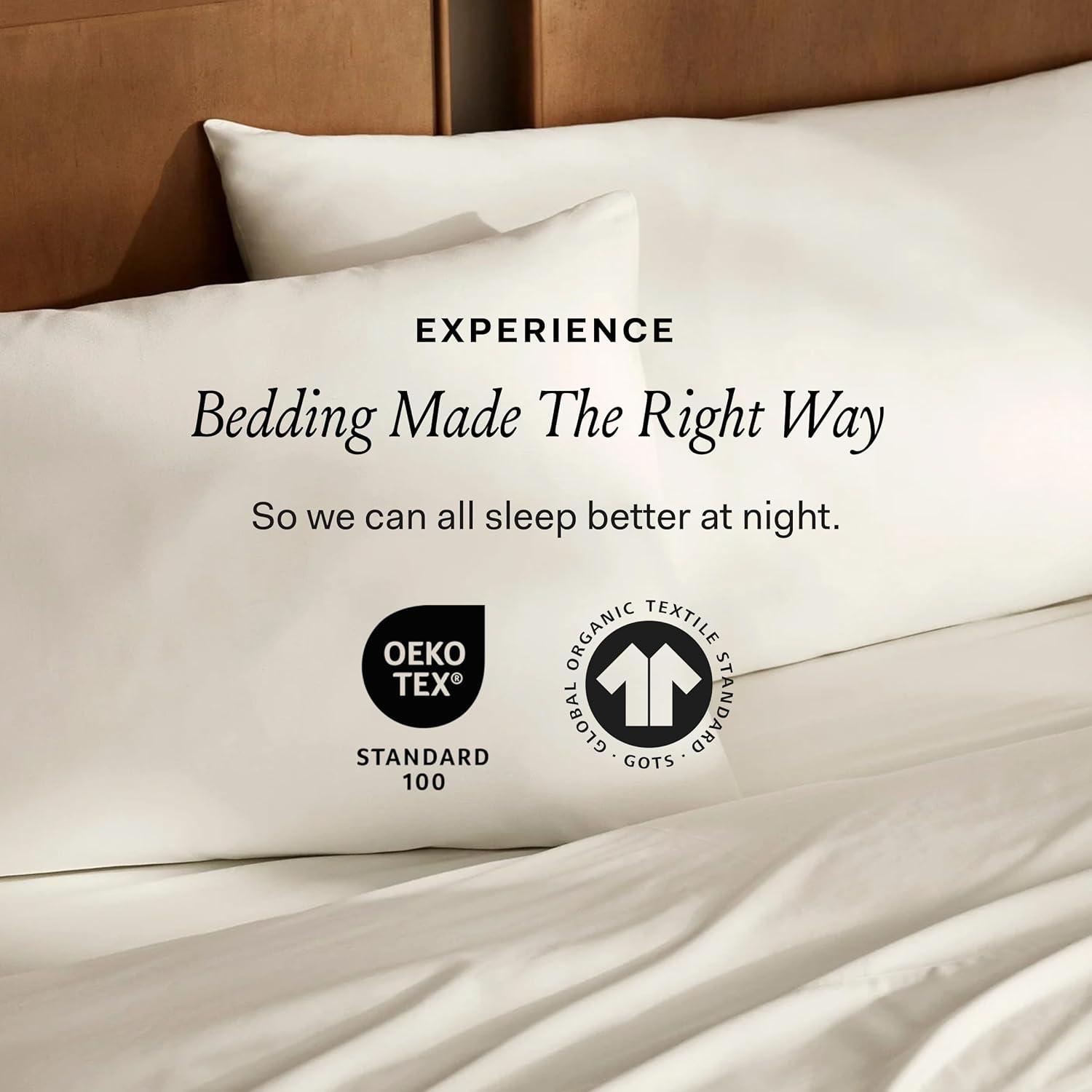 imageBOLL ampamp BRANCH Signature Hemmed Sheet Set Twin Pewter Luxury 100 Organic Cotton Includes 1 Flat 1 Fitted 2 Pillowcases Buttery SoftMineral