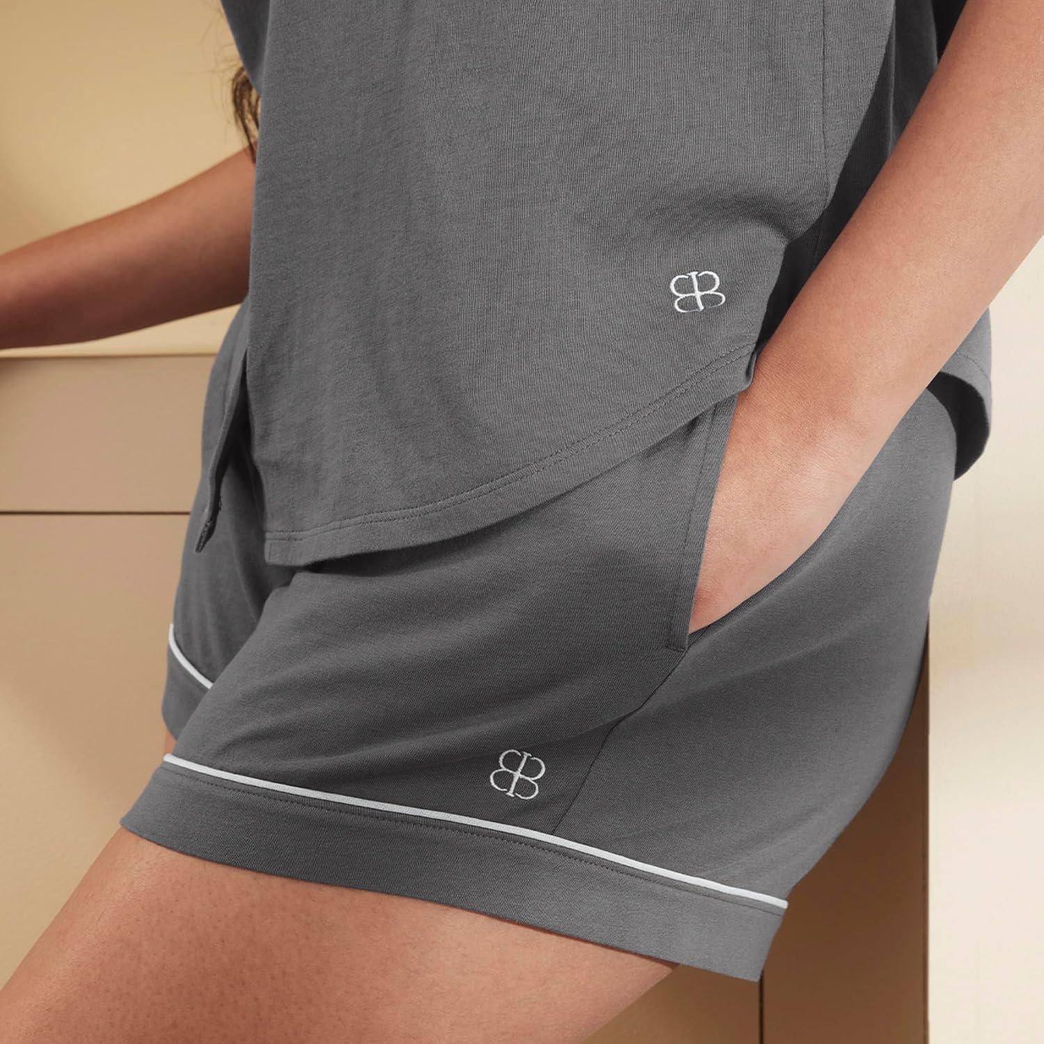 imageBOLL ampamp BRANCH Womens Soft Knit Short Sleeve ampamp Shorts Pajama SetNight