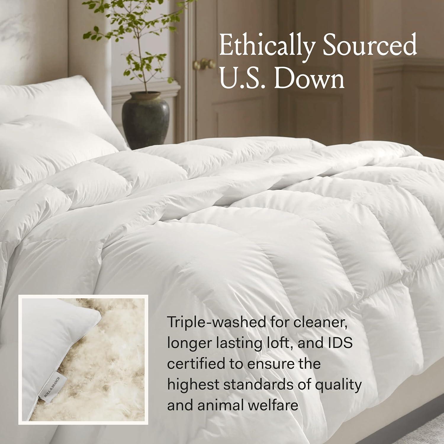 imageBoll ampamp Branch Down Duvet Insert KingCal King Midweight Luxury Shell CrueltyFree US Down Bedding Bafflebox Maintains LoftUltraweight