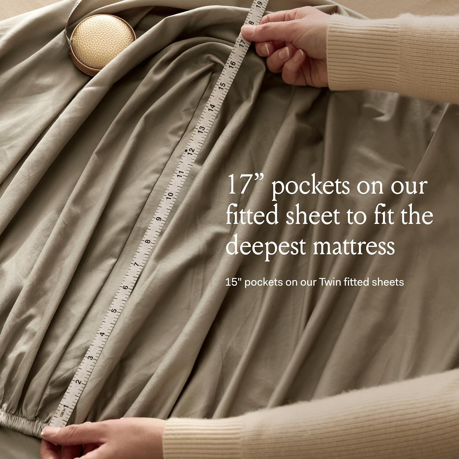 imageBoll ampamp Branch Signature Hemmed Fitted Sheet King White 100 Organic Cotton 1 Fitted Sheet OnlyMineral