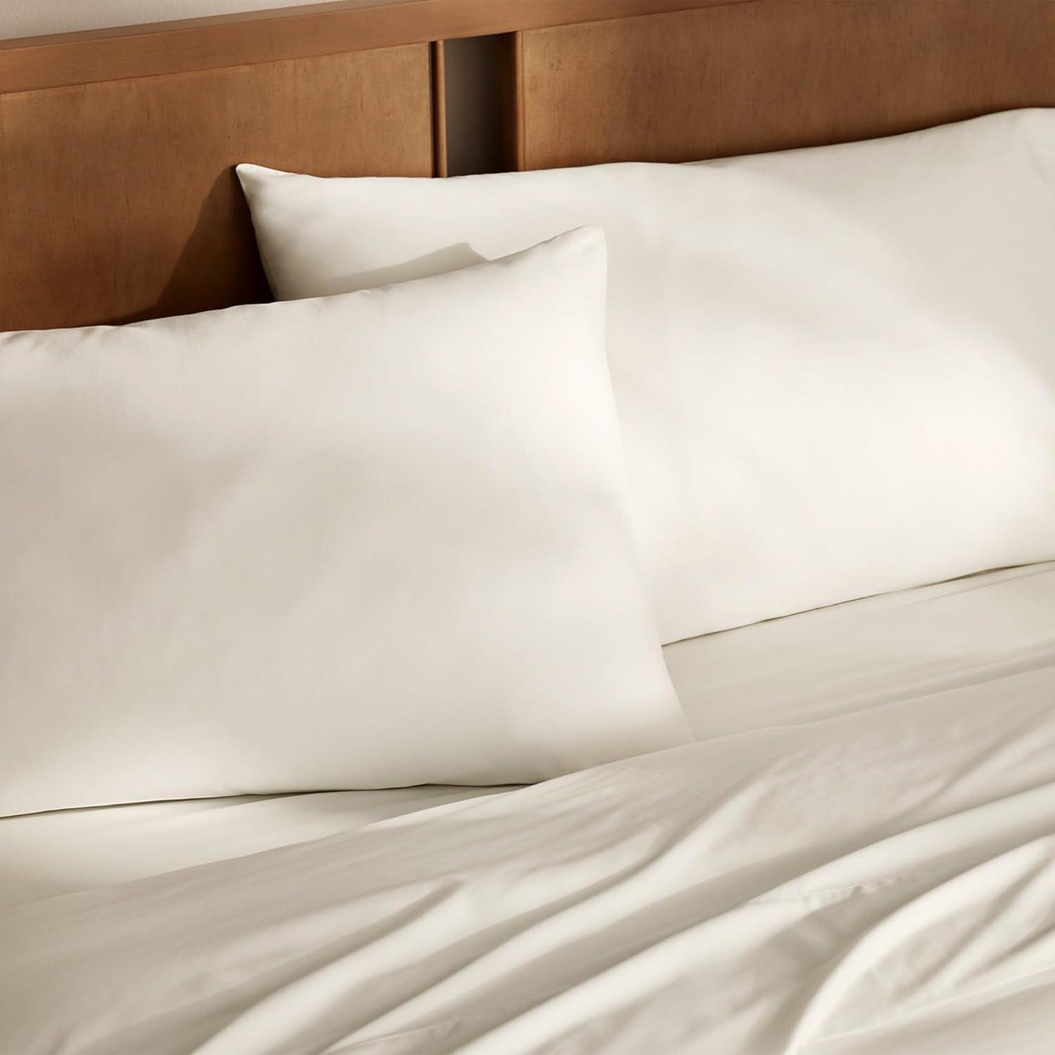 imageBoll ampamp Branch Signature Hemmed Fitted Sheet King White 100 Organic Cotton 1 Fitted Sheet OnlyMineral