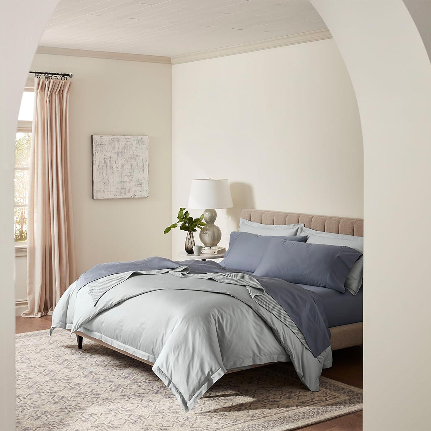 imageBoll ampamp Branch Signature Hemmed Fitted Sheet King White 100 Organic Cotton 1 Fitted Sheet OnlyMineral