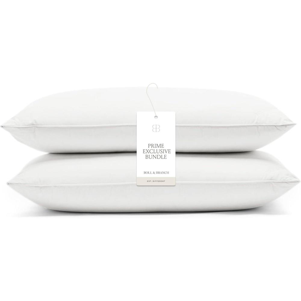 imageBOLL ampamp BRANCH Down Alternative Pillow  Medium Standard  Cooling Shell  Hypoallergenic Primaloft Luxury Down Alternative Fill  Superior Support2 Pack  Standard Medium Density
