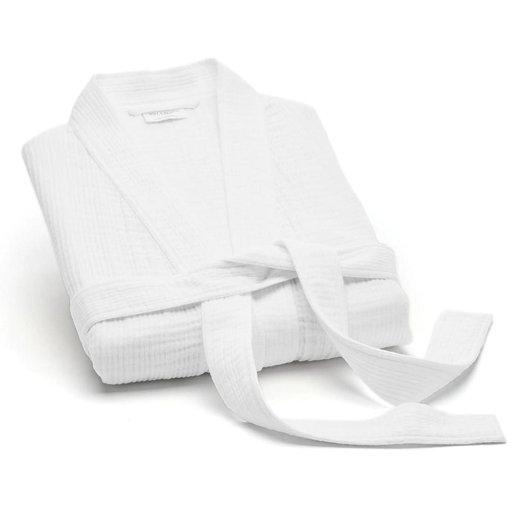 imageBOLL ampamp BRANCH Dream Robe  100 Organic Cotton  Ultra Soft Lightweight Breathable and Pre Shrunk  UnisexWhite