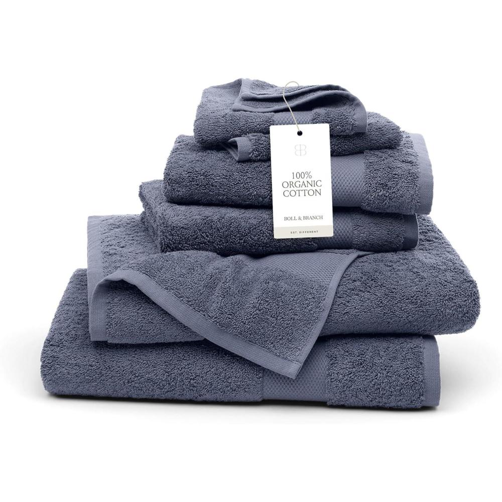 imageBOLL ampamp BRANCH Plush Bath Towel Set Holly 6 Piece Includes 2 Bath Towels 2 Hand Towels ampamp 2 Washcloths 100 Organic Cotton Ultra Soft ampamp Luxurious Quick AbsorbingMineral