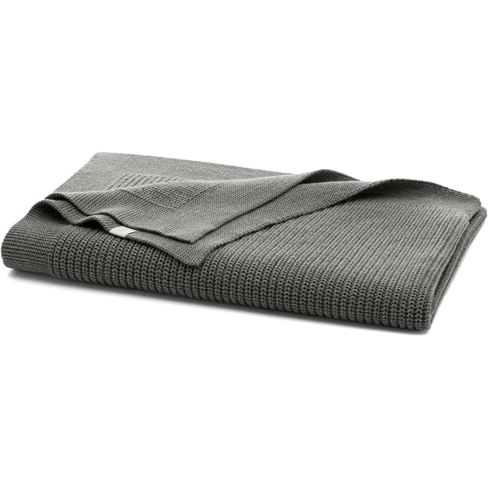 imageBOLL ampamp BRANCH Ribbed Knit Baby Blanket  Heathered Oatmeal  ToxinFree 100 Organic Cotton  Machine Washable  Soft Breathable  30 x 40Heathered Stone