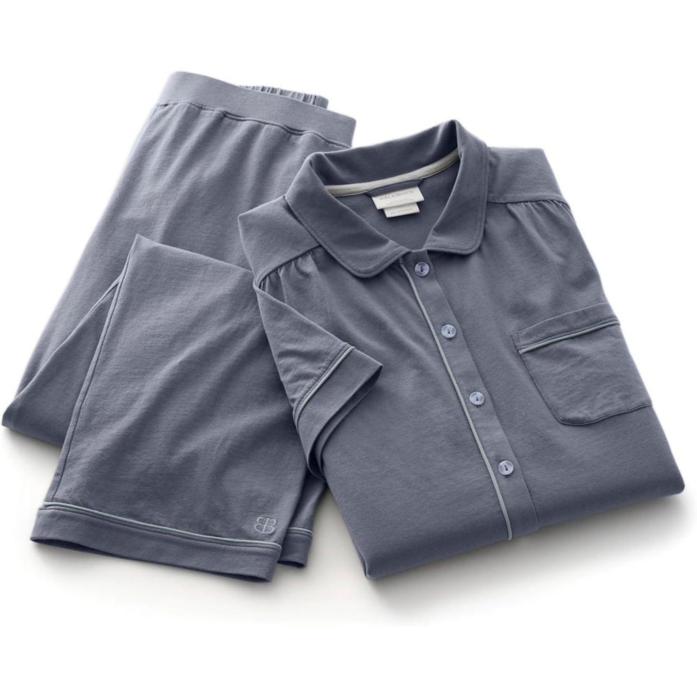 imageBOLL ampamp BRANCH Womens Soft Knit Short Sleeve ampamp Pants Pajama SetMineral