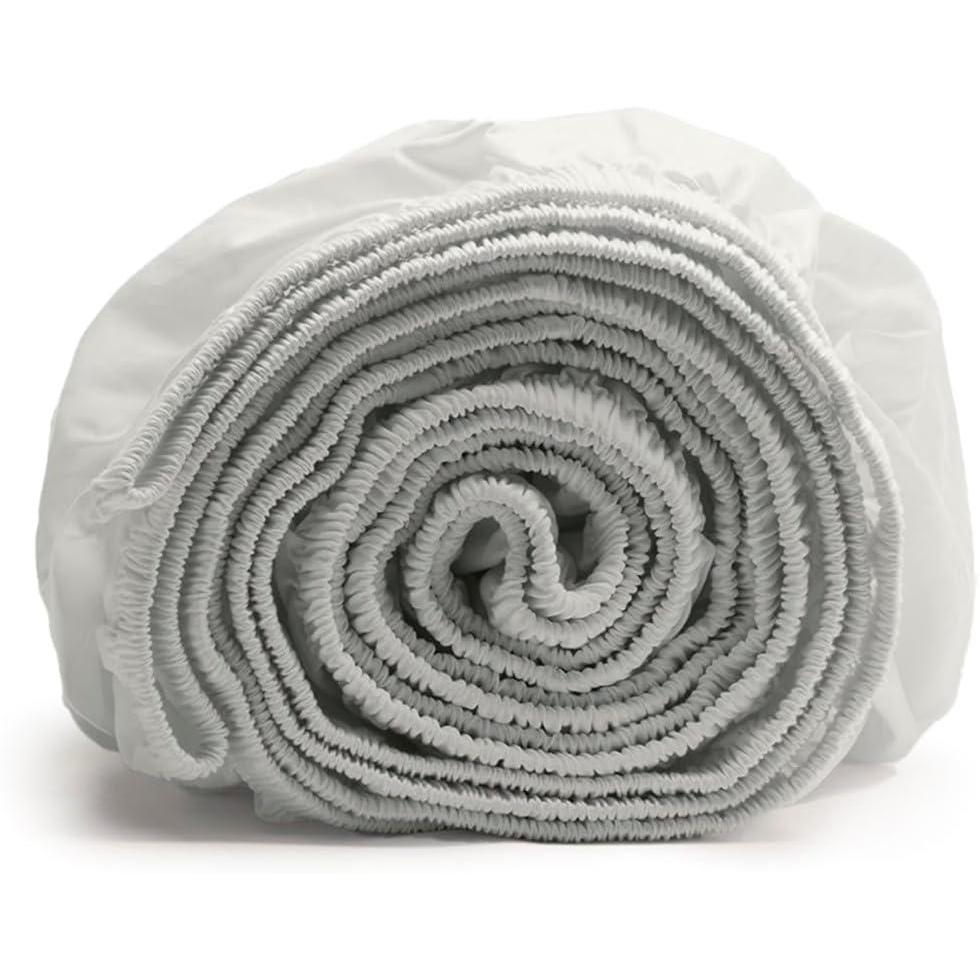 imageBoll ampamp Branch Signature Hemmed Fitted Sheet  King White  100 Organic Cotton  1 Fitted Sheet OnlyMist