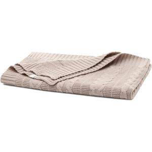 BOLL & BRANCH Cable Knit Baby Blanket – Dusty Rose – Toxin-Free 100% Organic Cotton – Machine-Washable – Soft, Breathable – 30” x 40”(Dusty Rose)