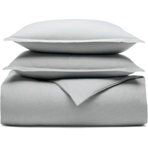 BOLL & BRANCH Flannel Duvet Set – King/Cal King, Shore – Luxury 100% Organic Cotton – 1 Duvet Cover, 2 Shams – Velvety Soft, Warm & Breathable Weave(Shore)