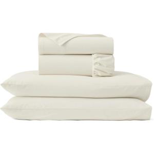 BOLL & BRANCH Flannel Sheet Set – Queen, Cream – Luxury 100% Organic Cotton – Includes 1 Flat, 1 Fitted, 2 Pillowcases – Velvety Soft, Warm & Breathable(Cream)