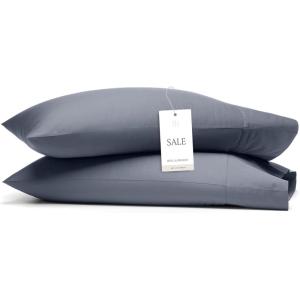 Boll & Branch Signature Embroidered Pillowcase Set – King, White/Stone – Soft, Luxury 100% Organic Cotton – 2 Pillowcases – Hand-Finished Embroidery(Mineral)