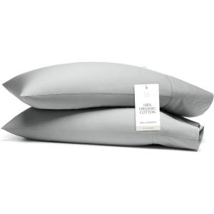 Boll & Branch Signature Hemmed Pillowcase Set – Standard, White – Luxury 100% Organic Cotton – Buttery Soft and Breathable – Softer with Every Wash – 2 Pillowcases Included(Shore)