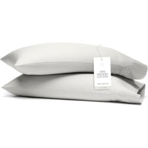 Boll & Branch Signature Hemmed Pillowcase Set – Standard, White – Luxury 100% Organic Cotton – Buttery Soft and Breathable – Softer with Every Wash – 2 Pillowcases Included(Mist)