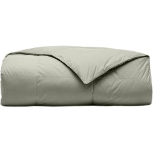 BOLL & BRANCH Percale Quilted Down Alternative Comforter – Twin/Twin XL, Sageleaf – Duvet Insert and Cover in One Layer – All-Season, Luxury Organic Cotton, Hypoallergenic Primaloft – 1 Comforter(Sageleaf)