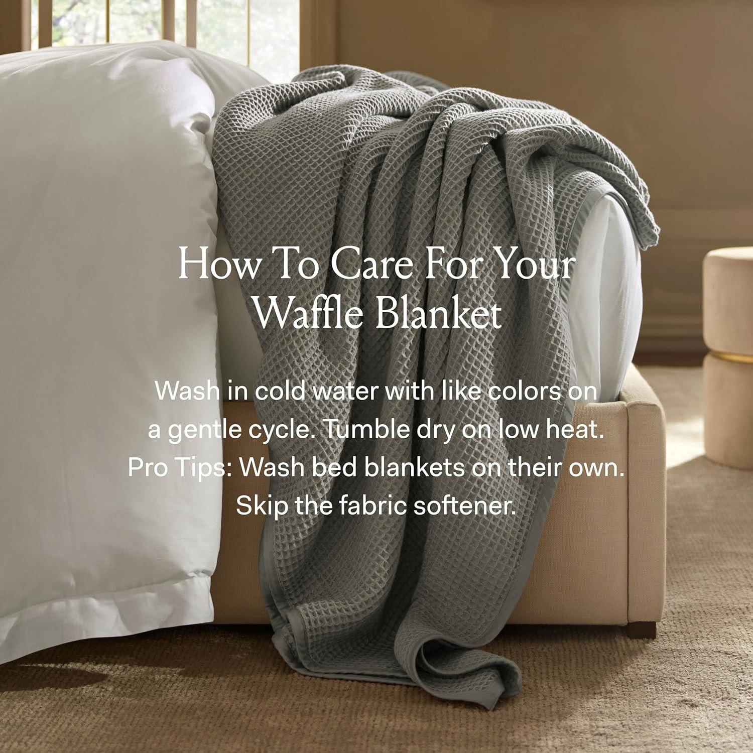 imageBOLL ampamp BRANCH Waffle Bed Blanket KingCal King Mineral Luxury 100 Organic Cotton Soft Lightweight and Breathable Textured Waffle WeaveShore