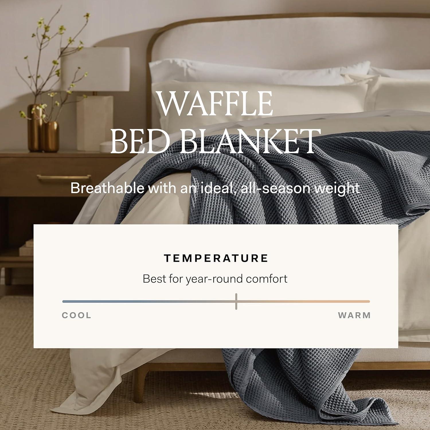 imageBOLL ampamp BRANCH Waffle Bed Blanket KingCal King Mineral Luxury 100 Organic Cotton Soft Lightweight and Breathable Textured Waffle WeaveShore