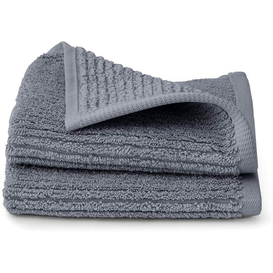 imageBOLL amp BRANCH Turkish Waffle Washcloth Set  White  100 Organic Turkish Cotton  Lightweight Soft Absorbent Luxury Spa Washcloths with Waffle Weave Texture  Quick Dry Set of 2Mineral