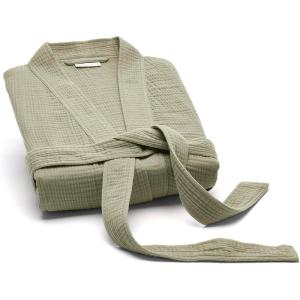 BOLL & BRANCH Dream Robe – 100% Organic Cotton – Ultra Soft, Lightweight, Breathable, and Pre Shrunk – Unisex(Sageleaf)