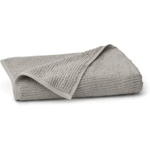 BOLL & BRANCH Turkish Ribbed Bath Towel – White – 100% Organic Turkish Cotton – Soft Absorbent Quick Dry Luxury Spa Bath Towel with Ribbed Texture – Durable Sustainable Comfort(Pewter)