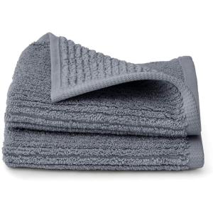 BOLL & BRANCH Turkish Waffle Washcloth Set – White – 100% Organic Turkish Cotton – Lightweight Soft Absorbent Luxury Spa Washcloths with Waffle Weave Texture – Quick Dry Set of 2(Mineral)