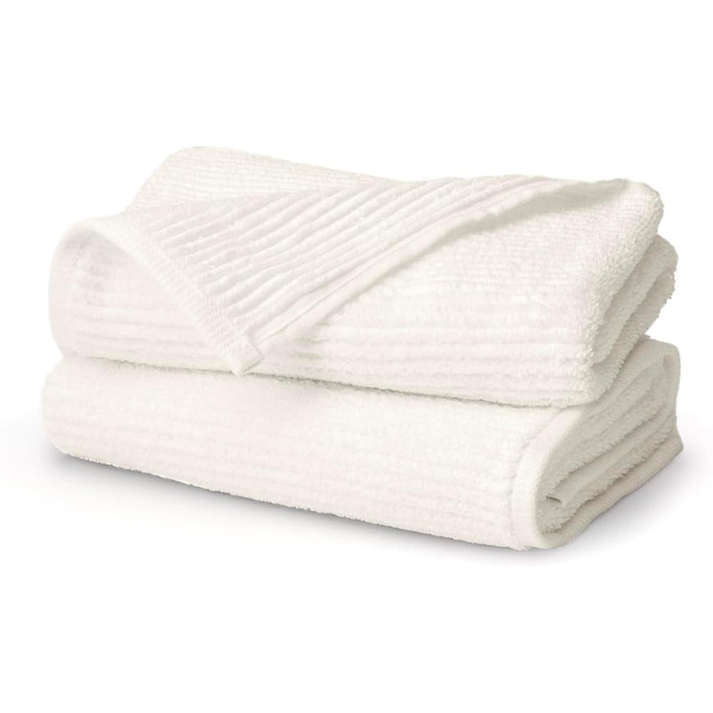 imageBOLL amp BRANCH Turkish Ribbed Hand Towel Set  Shore  100 Organic Turkish Cotton  Soft Absorbent Quick Dry Luxury Spa Hand Towels with Textured Rib Weave  Set of 2Cream