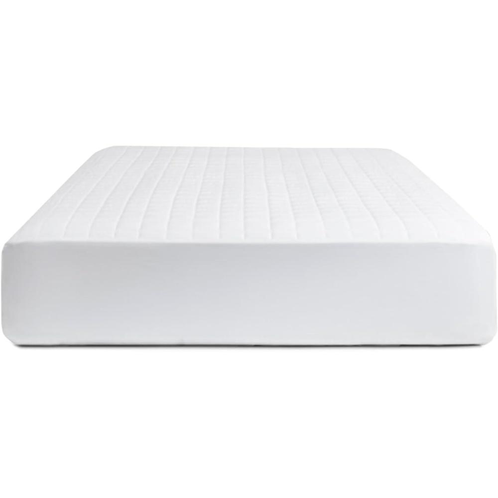 imageBoll amp Branch Mattress Protector  Queen Size White Cover  1 Fitted Protector Included Padded Fill Soft and Breathable  Hypoallergenic and Safe for Sensitive SkinSplit King