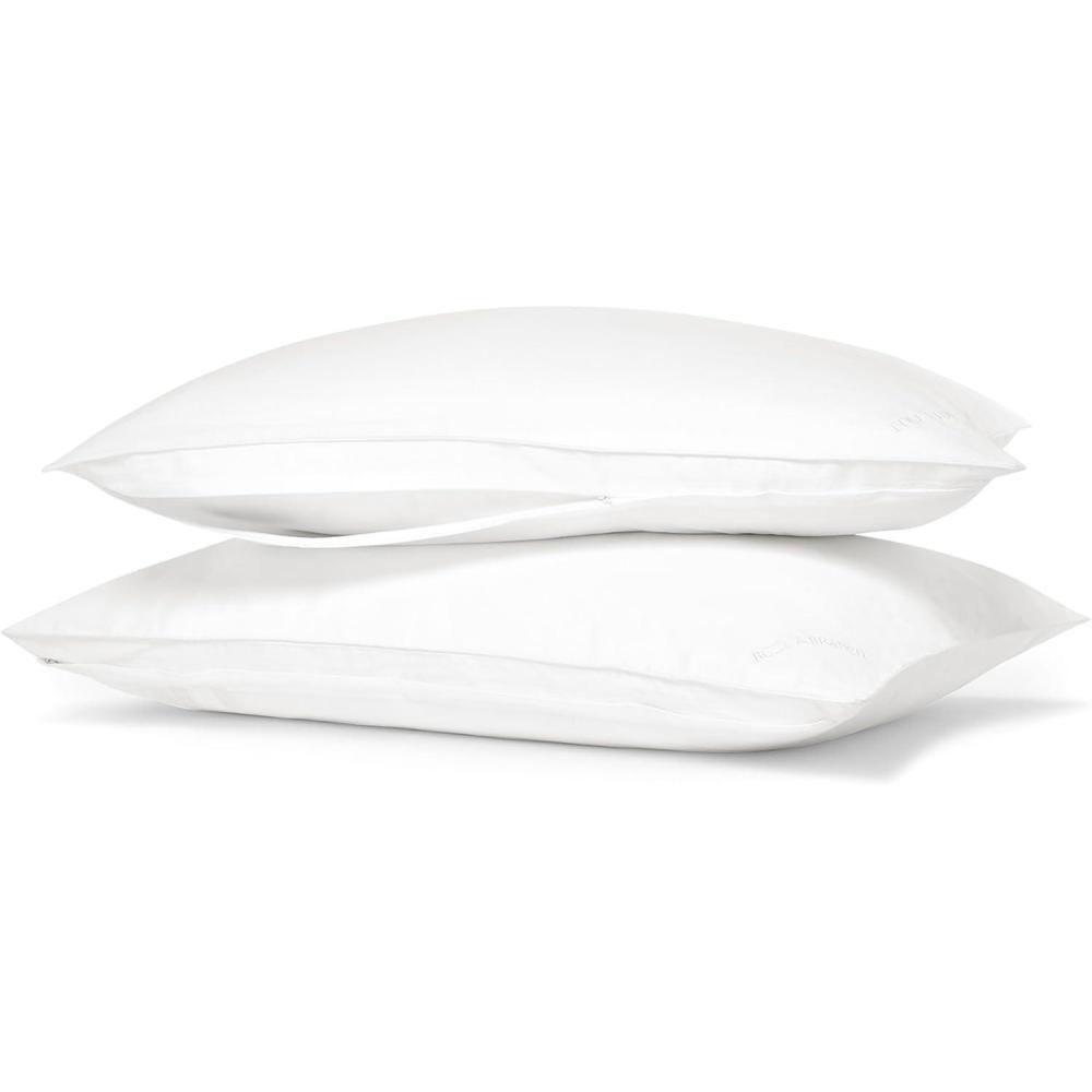 imageBoll amp Branch Pillow Protector  Standard Size Pillows White Cover  1 Protector Included  Zipper Closure Hypoallergenic Soft Breathable  Safe for Sensitive SkinStandard